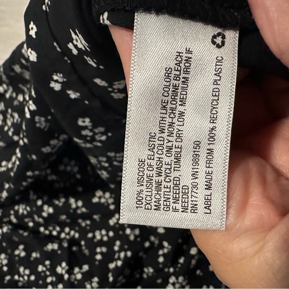 A New Day Black White Floral Smocked Midi Dress Sz XXL - Picture 12 of 12